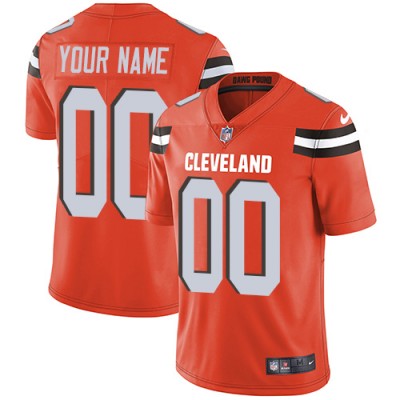 Nike Cleveland Browns Customized Orange Alternate Stitched Vapor Untouchable Limited Men's NFL Jersey